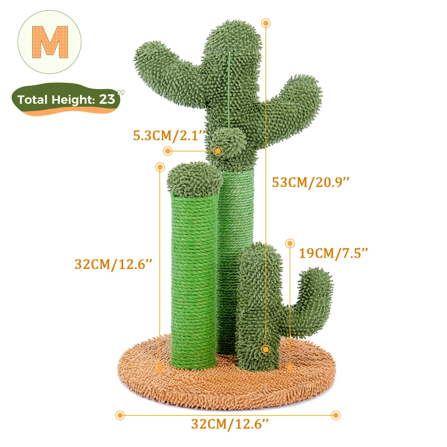 Cactus Cat Scratching Post 🌵🐱✨ | 2 Sizes (M/L) + 2 Colors
