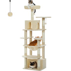 Large Cat Tree Tower 🐱🏡 | Scratching Posts + Hammock + Toys (136/164/184cm)