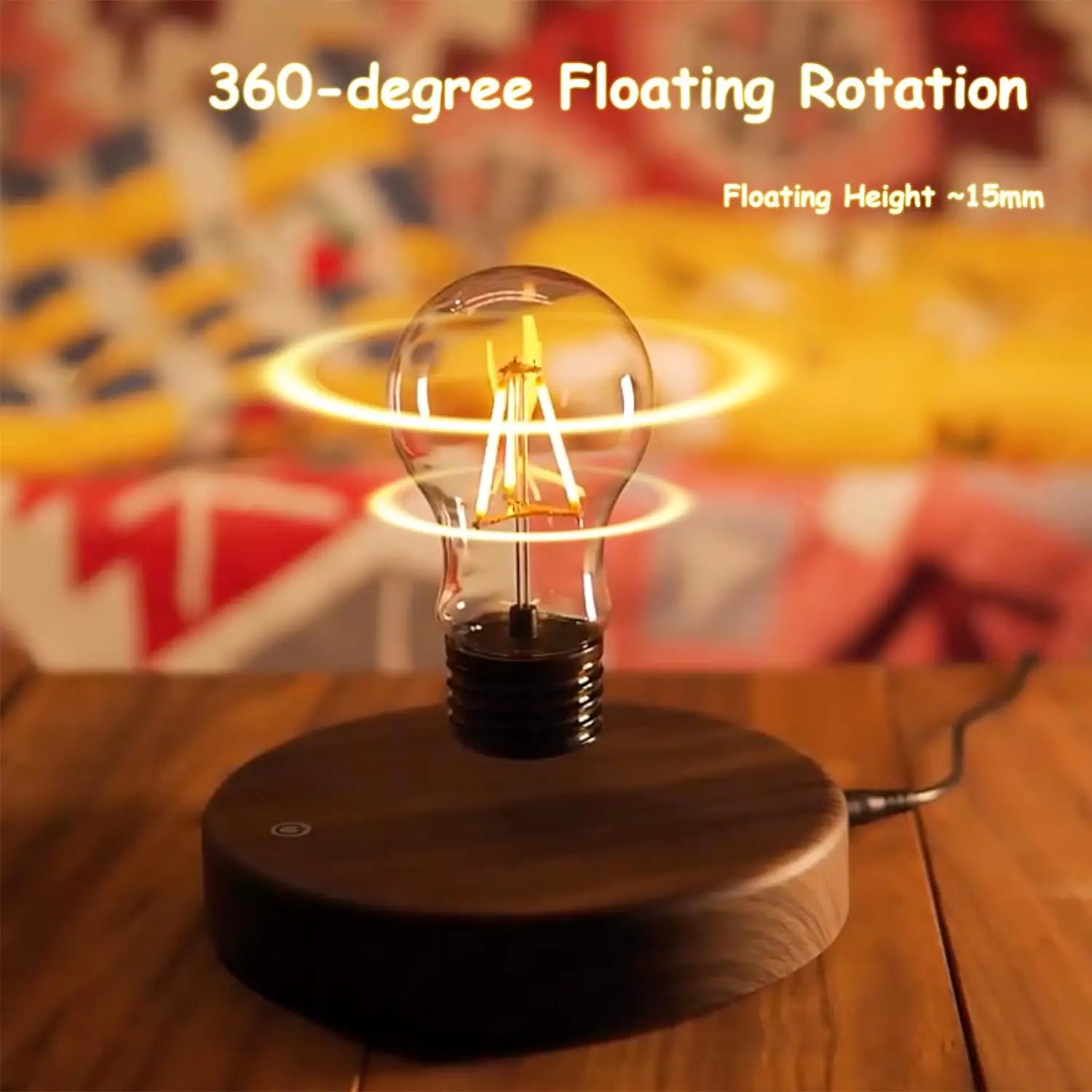 💡✨ Levitating Magnetic LED Bulb – Wireless Floating Desk & Night Light (360° Rotation)