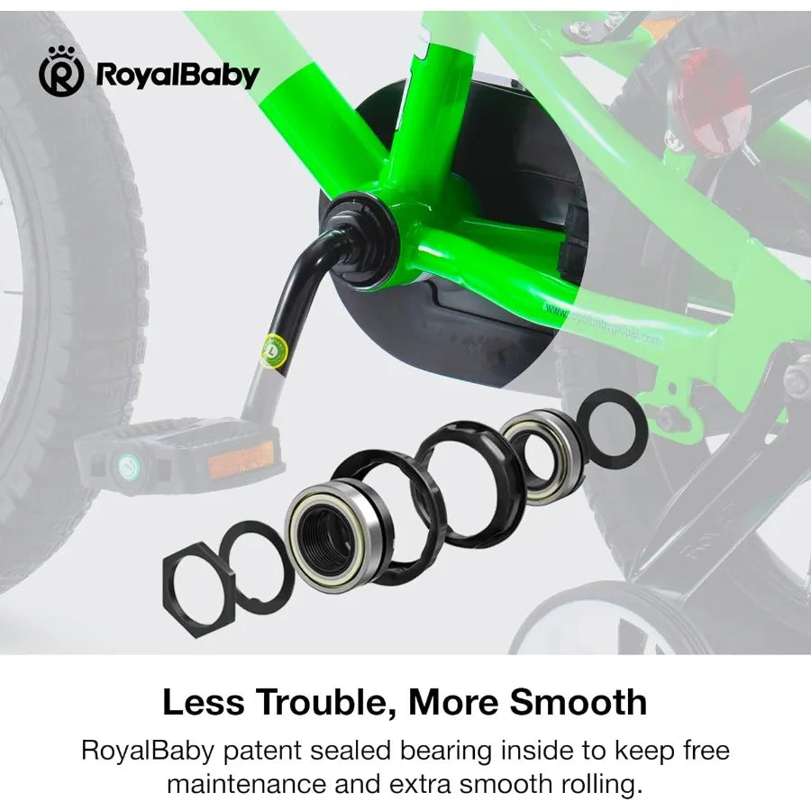 🚲 Kids Learning Bike (12–18 Inch) – Balance to Pedal Training Bicycle with Training Wheels & Water Bottle