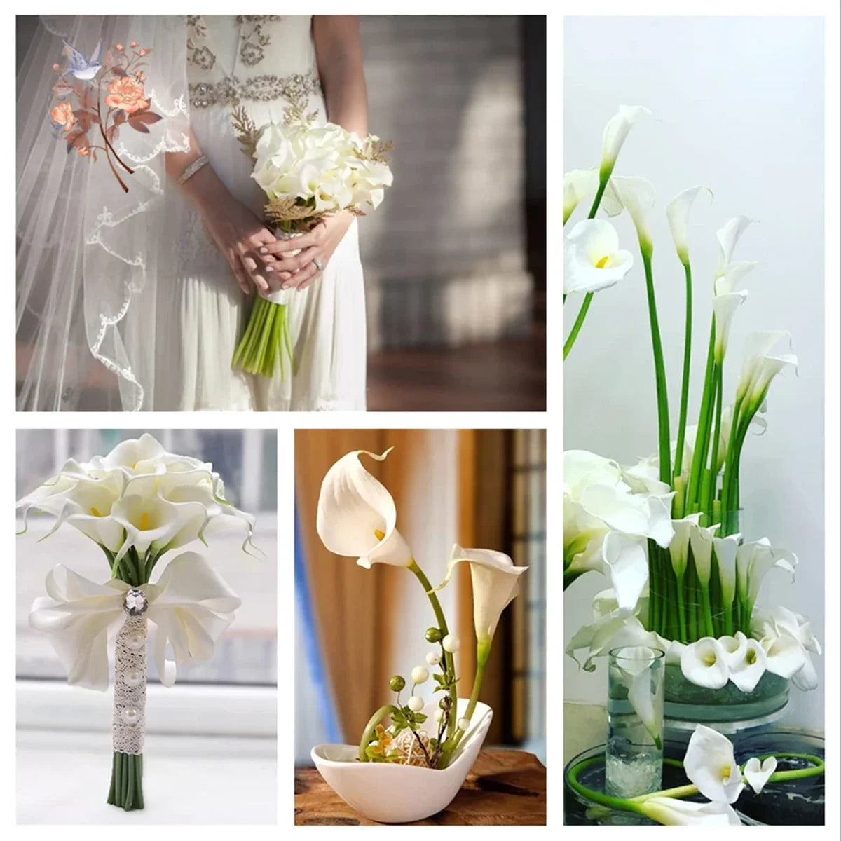 Real-Touch Artificial Calla Lily (10PCS) 🌸✨ | Wedding Bouquet Flowers