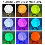 8cm Mini Moon Lamp 🌙✨ | LED Night Light (Yellow / Color / White) Gift Idea 🎁