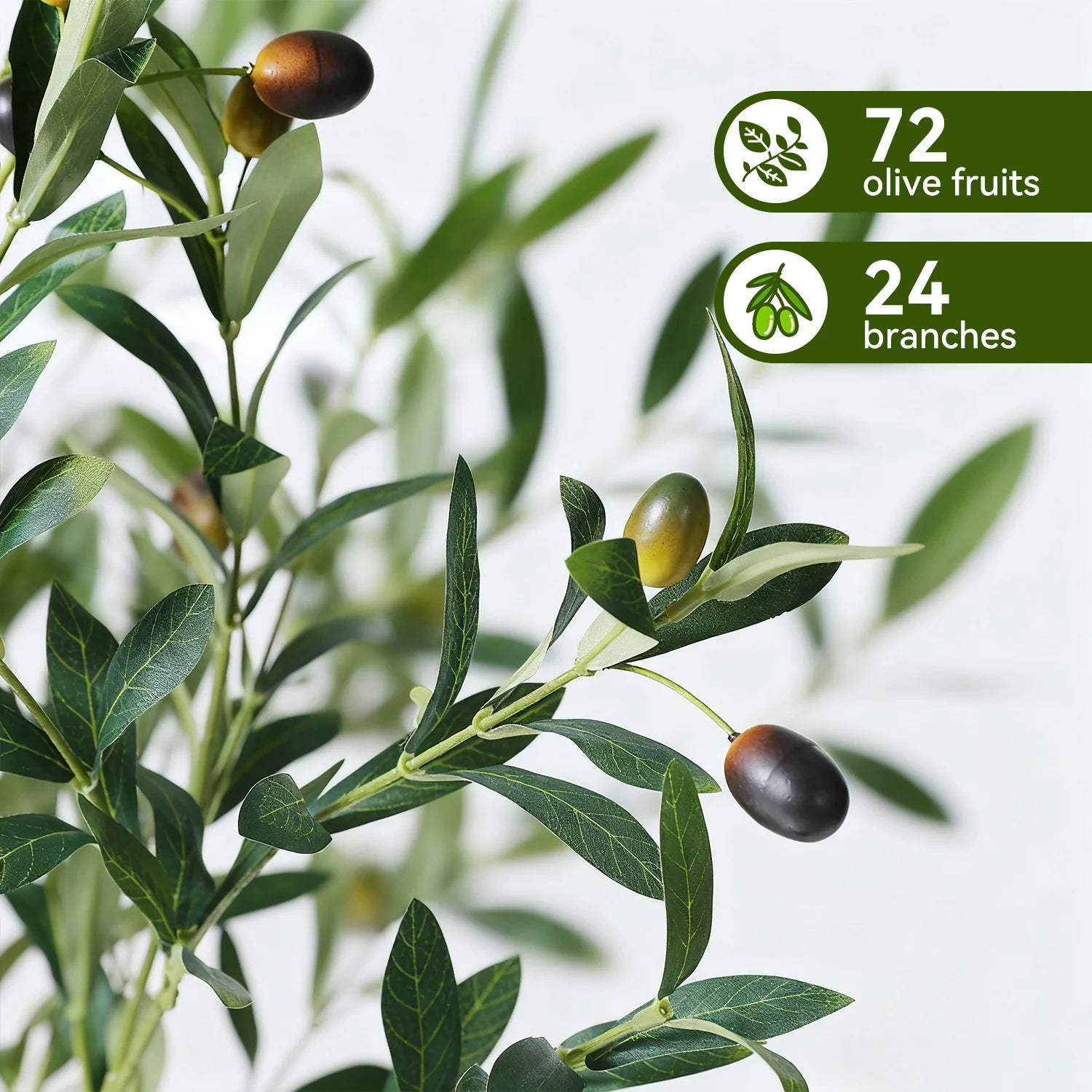 7FT Artificial Olive Tree 🌿🫒 | Anti-Tip Stable Faux Plant