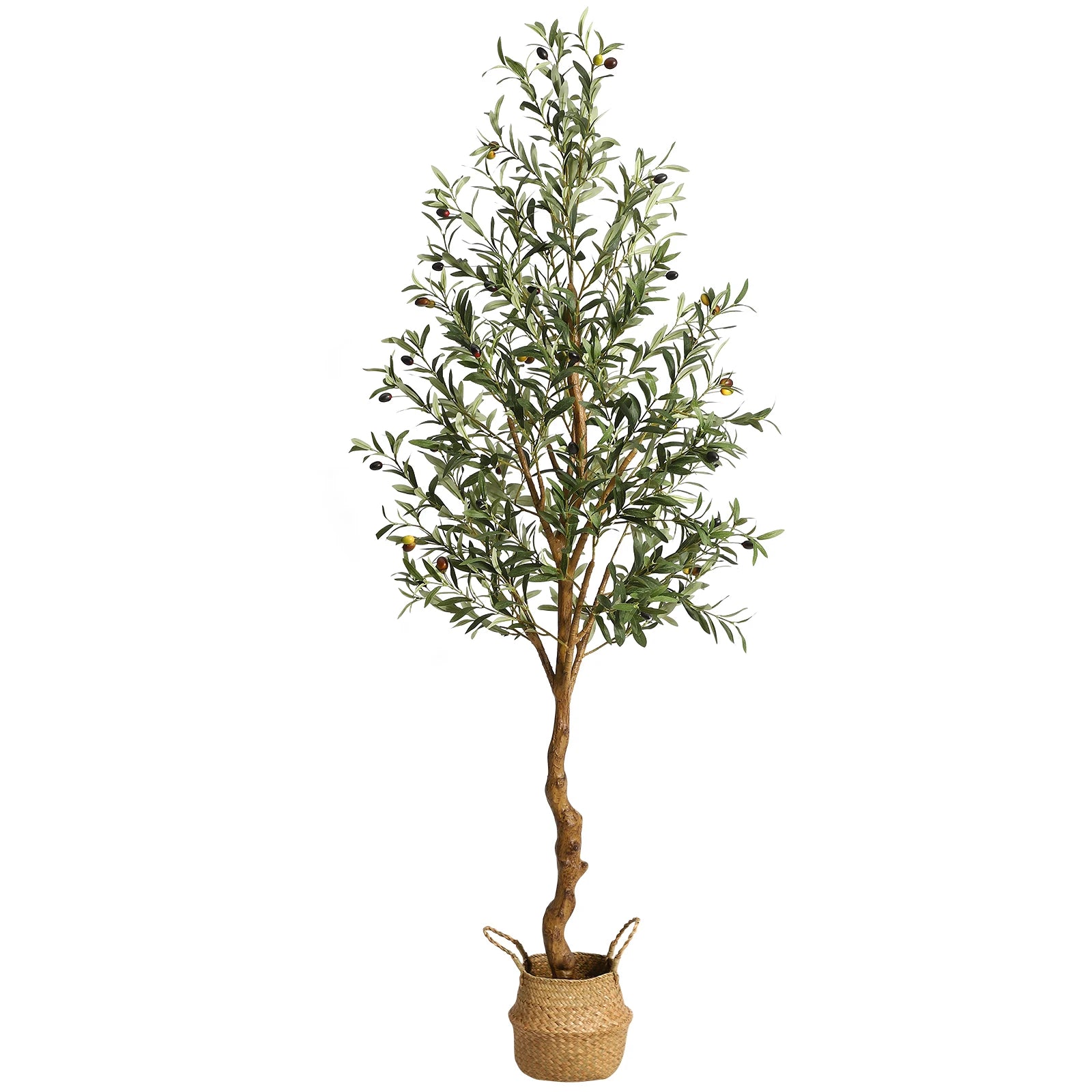 Artificial Olive Tree 🌿🫒 | 4–6FT (Single or 2-Pack + Basket Options)