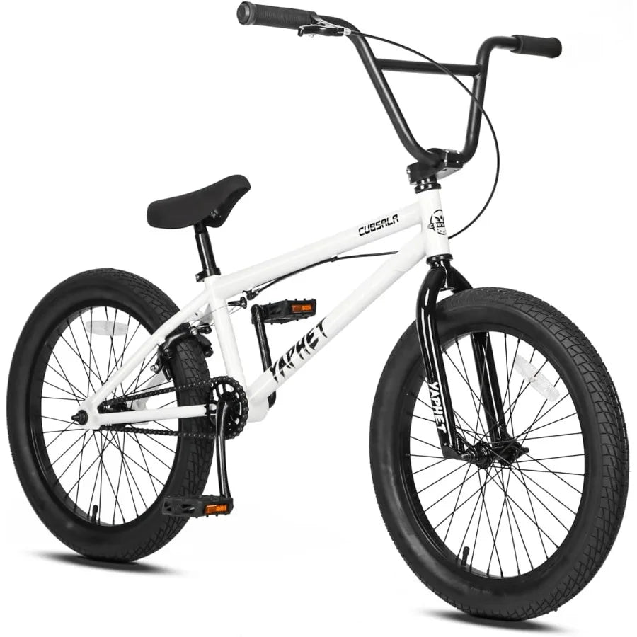 🚴‍♂️🔥 Freestyle BMX Bike 20 Inch – Durable High-Tensile Frame, Lightweight Trick Bike (White)