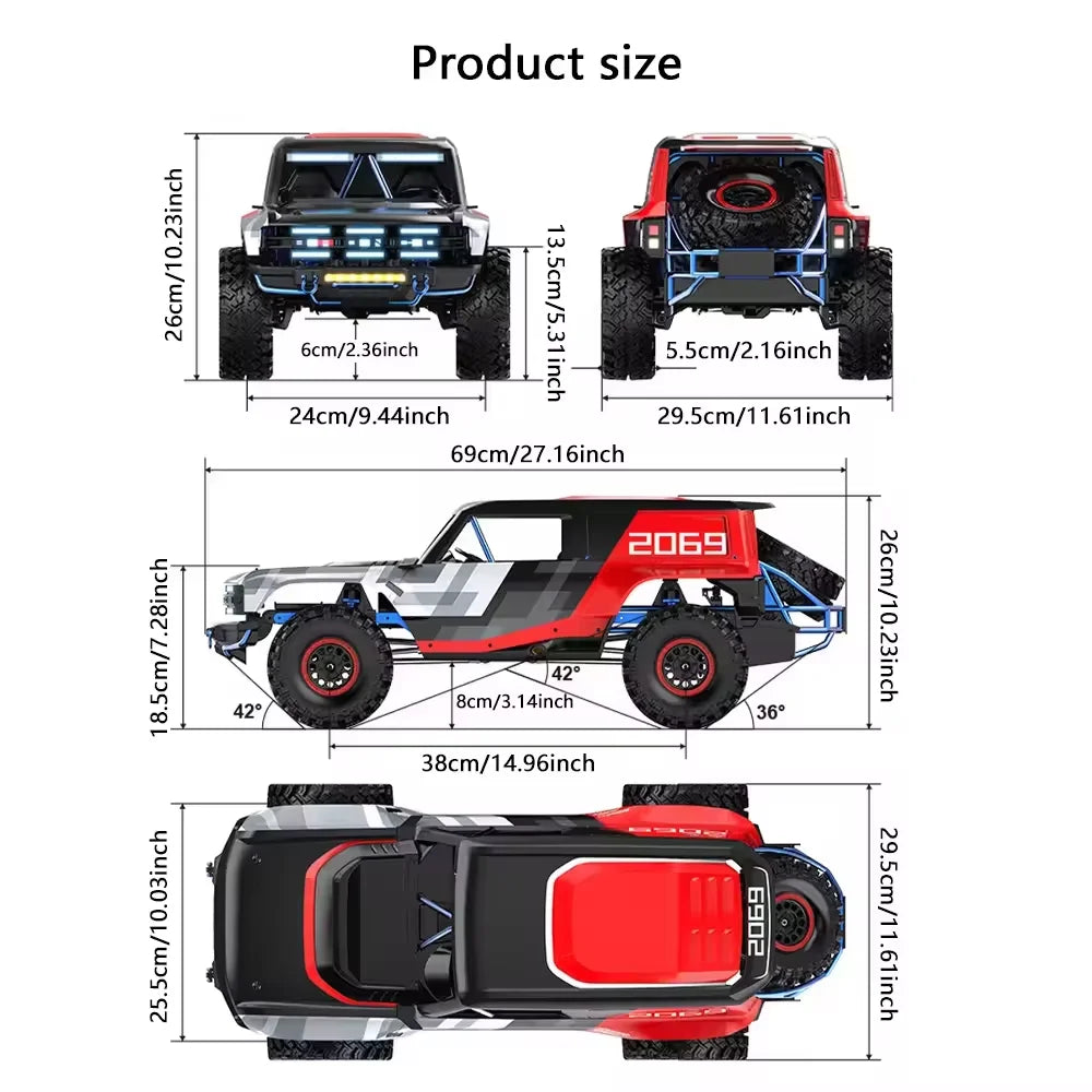 🚙 Off-Road RC Truck (1:8) – Hyper Go H8, 8CH, Metal Parts, High Power