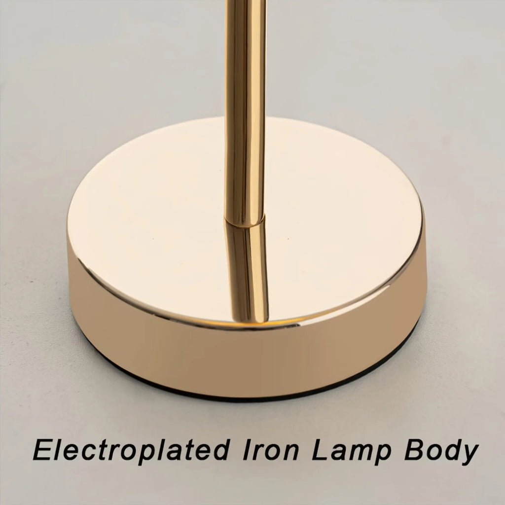 Rose Flower Table Lamp 🌹✨ | 52-Rose Shade + Polished Metal Base (Pink/White)