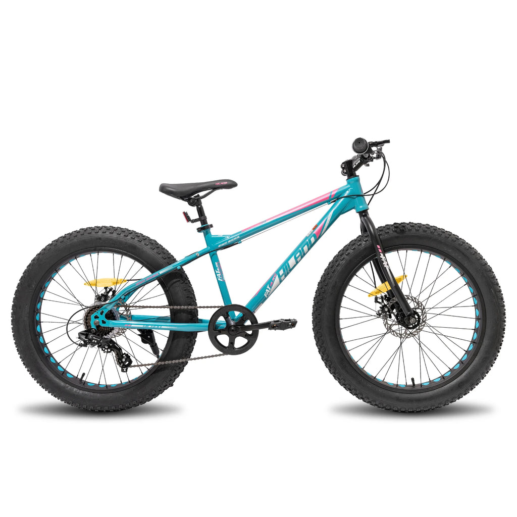 🚲 Fat Tire Mountain Bike – Shimano 7-Speed, Dual Disc Brakes (20” / 24” / 26”)