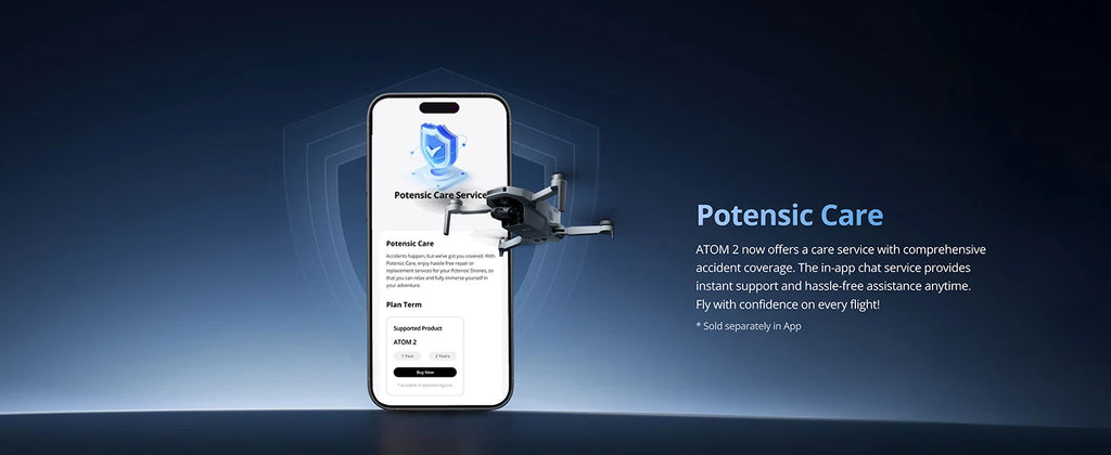 🚁 Original Atom 2 Drone – 4K Video, 8K Photos, 10km Range, Smart Eye Tracking