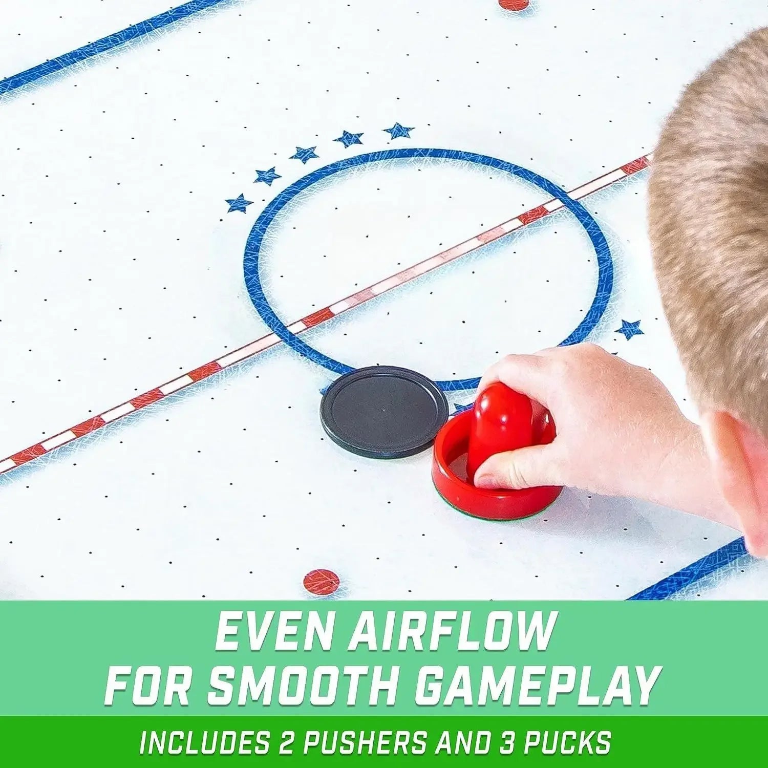 48” Air Hockey Table 🏒✨ | Arcade Game for Kids (Oak or Black) w/ LED Scoreboard