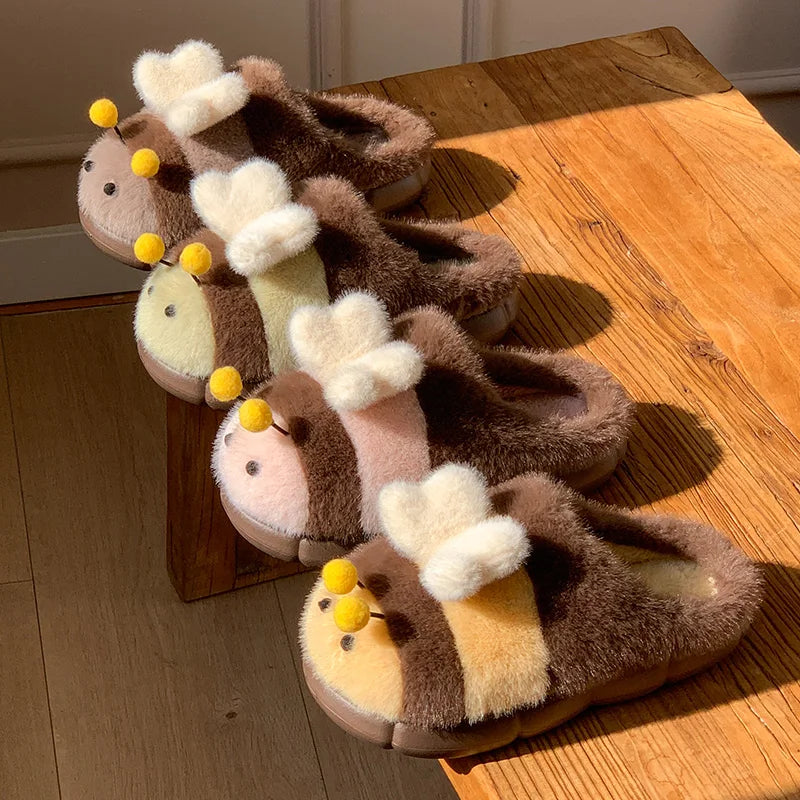 🐝💛 Bee Slippers – Cute & Cozy Unisex Home Slippers (Funny & Soft)
