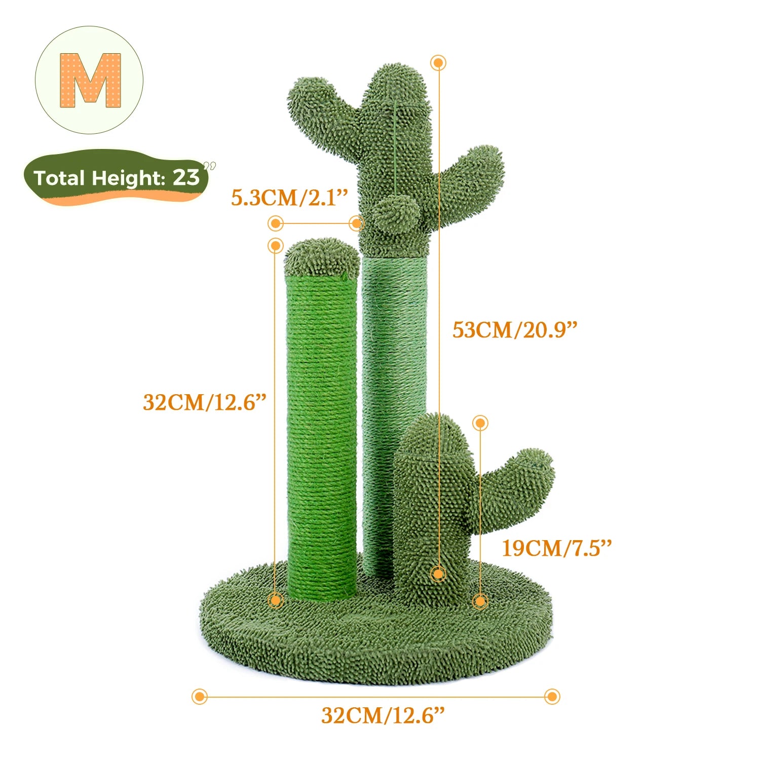 Cactus Cat Scratching Post 🌵🐱✨ | 2 Sizes (M/L) + 2 Colors