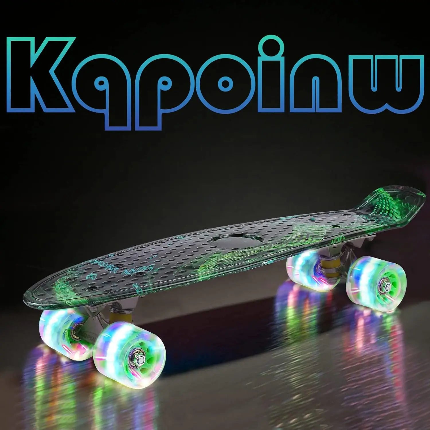 🛹✨ Mini Skateboard 22” – Complete Board with Flashing LED Wheels (Kids & Beginners)