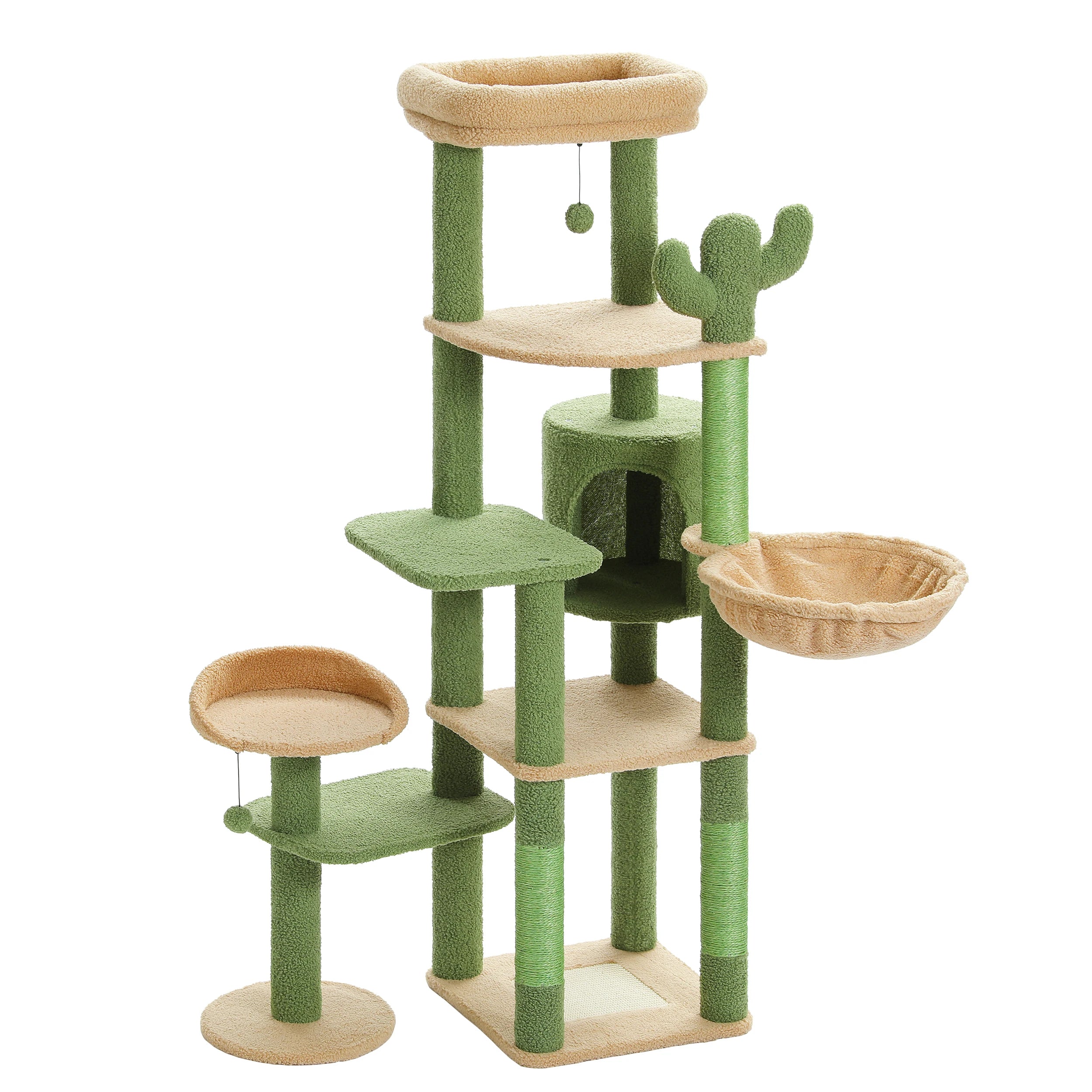 175cm Large Cat Tree Tower 🐱✨ | Multiple Cubbies + Hanging Toys (9 Color Options)