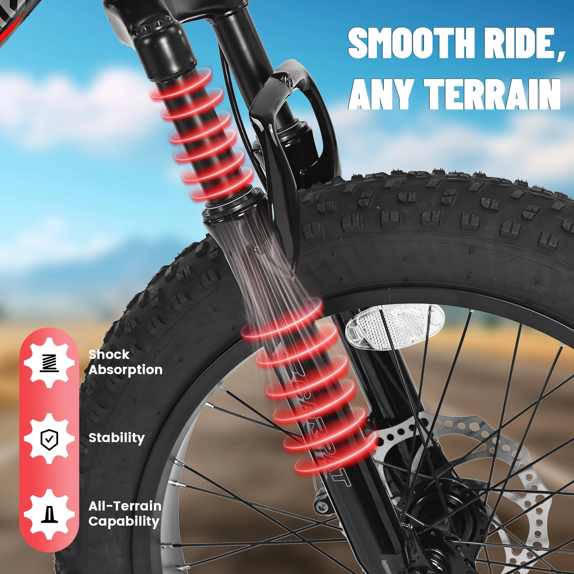 🚲 Kids Fat Tire Bike 20x4.0 – 7-Speed, Dual Disc Brakes, All-Terrain