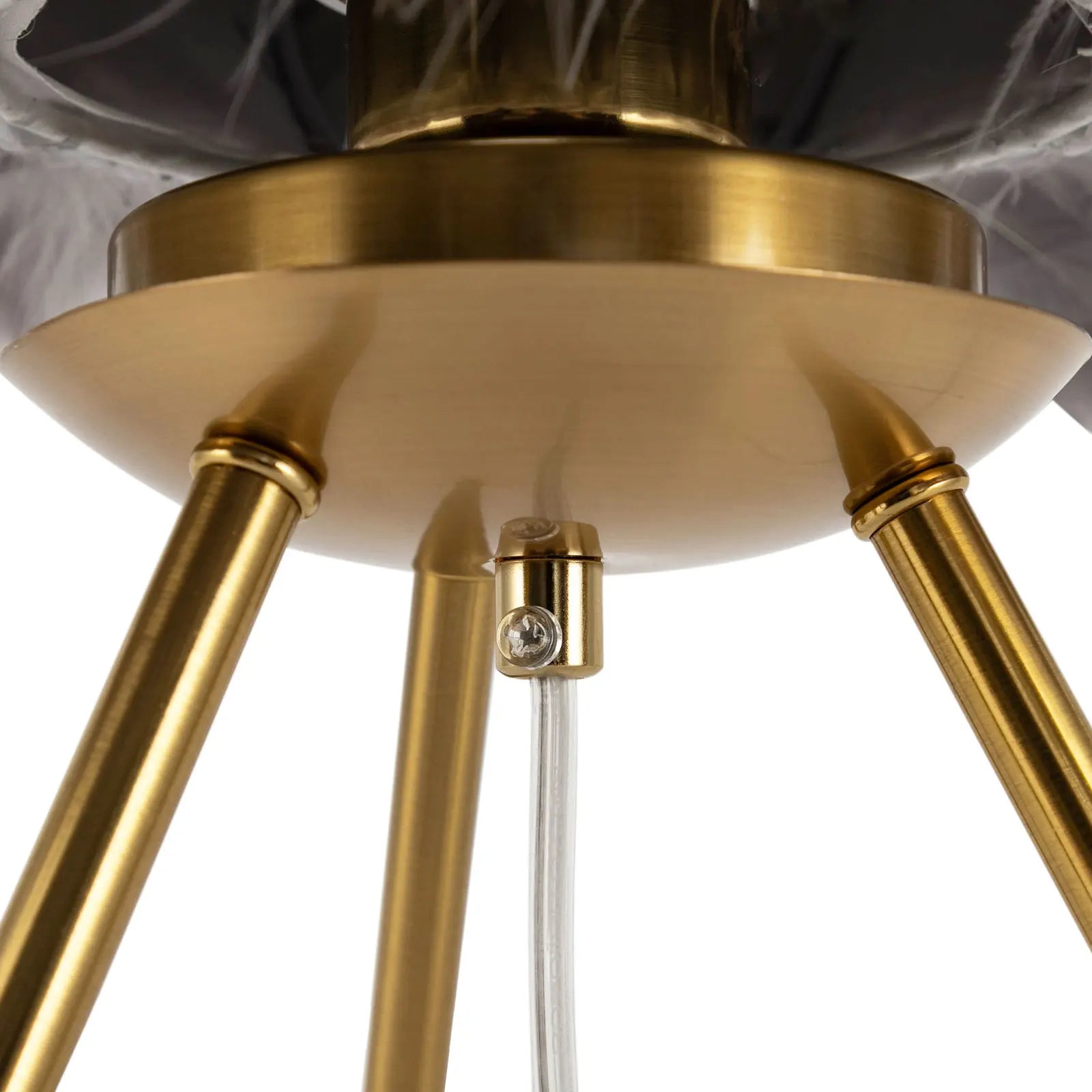 Gray Feather Table Lamp ✨🪶 | Luxury Bedside Light (Gray & Gold)