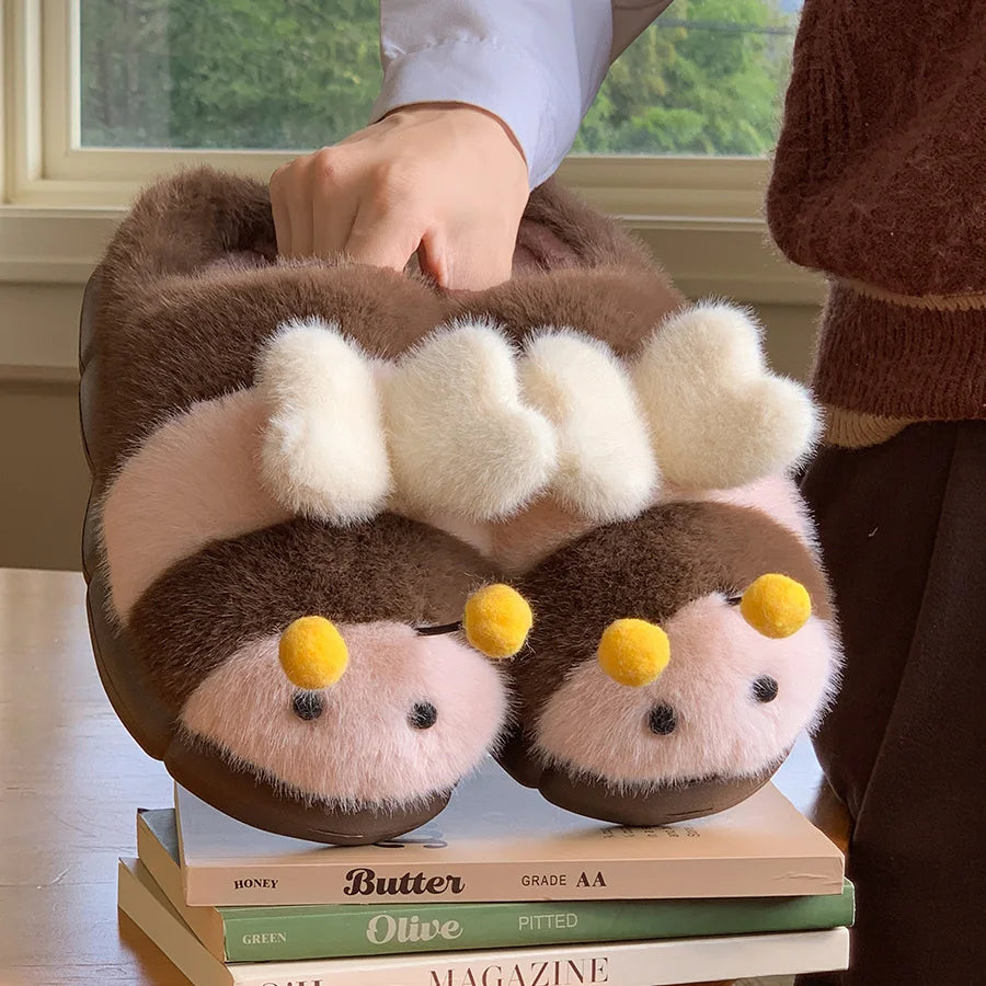 🐝💛 Bee Slippers – Cute & Cozy Unisex Home Slippers (Funny & Soft)