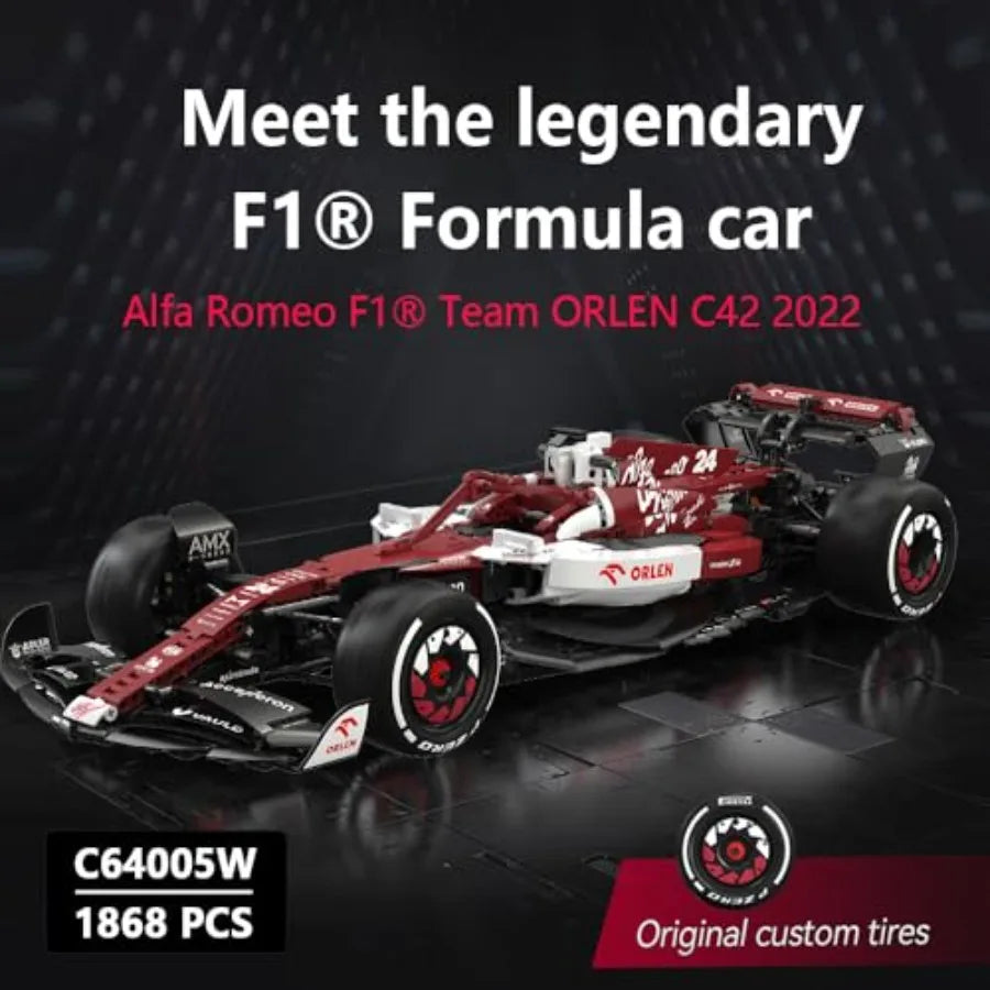 1:8 Alfa Romeo F1 Race Car Building Kit 🏎️✨ | 1868-Piece 2022 Model (Super Detailed)