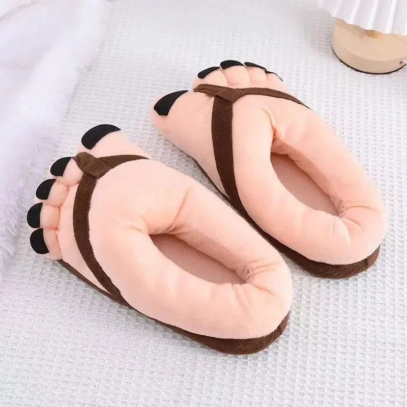 🩴😂 Giant Flip-Flop Feet Slippers – Funny Big Foot Indoor Slippers (Unisex Gift Idea)