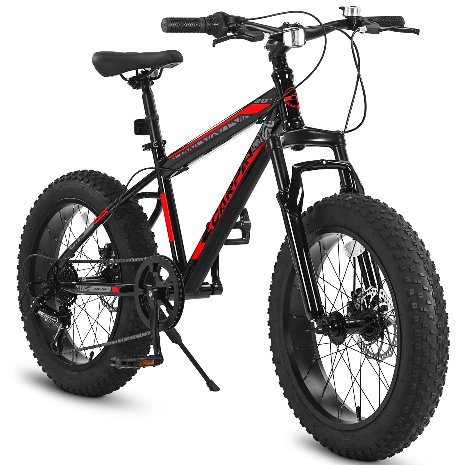 🚲 Kids Fat Tire Bike 20x4.0 – 7-Speed, Dual Disc Brakes, All-Terrain