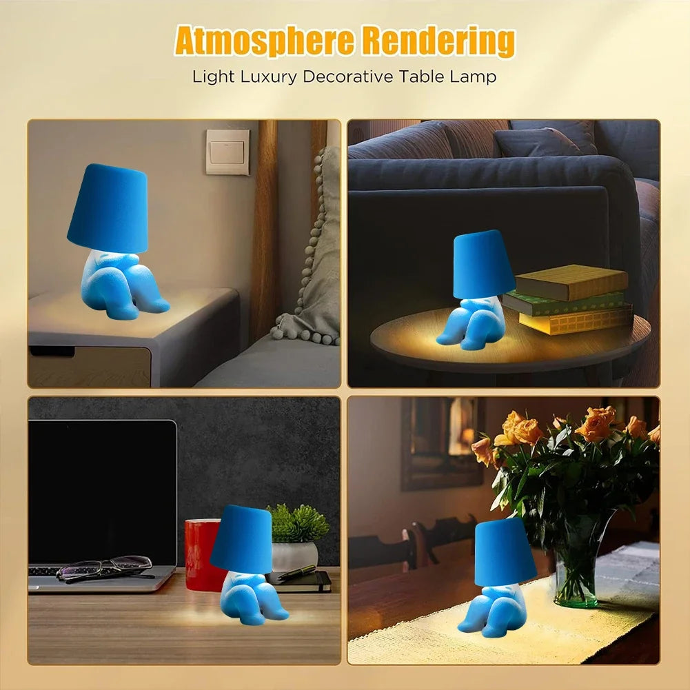 Mini Human Figure Lamps 💡🧍✨ | Colorful Designer Table Decor (6 Colors)