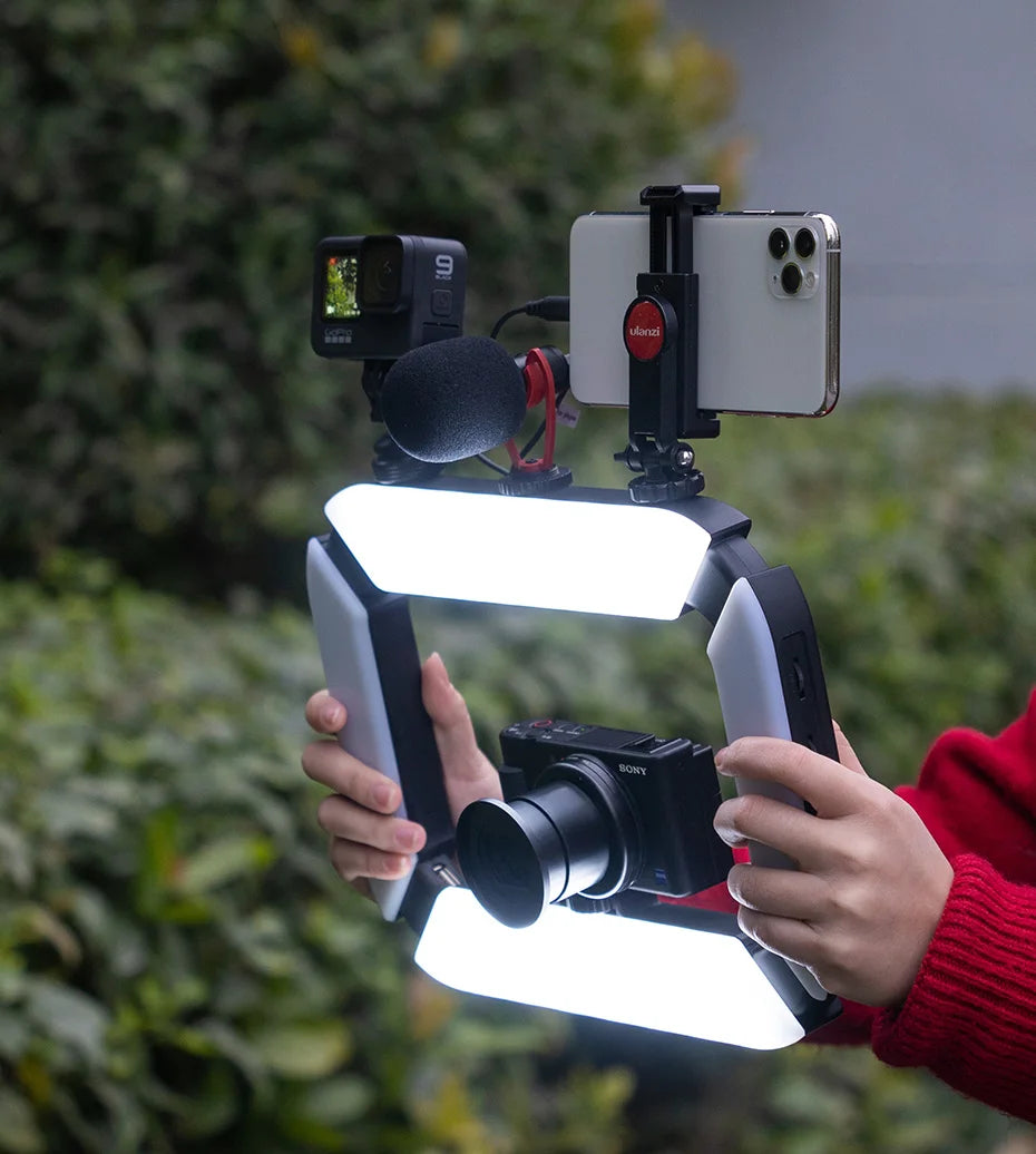 U200 Camera Ring Light 💡📱✨ | 2500K–8500K Video Light w/ Phone Clip (GoPro Compatible)
