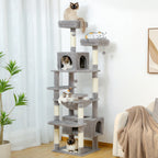 Large Cat Tree Tower 🐱🏡 | Scratching Posts + Hammock + Toys (136/164/184cm)