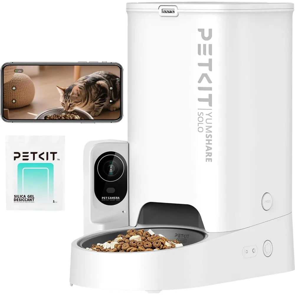 Smart Pet Feeder w/ 1080p Camera 📷🐾 | WiFi Auto Food Dispenser + Night Vision 🌙