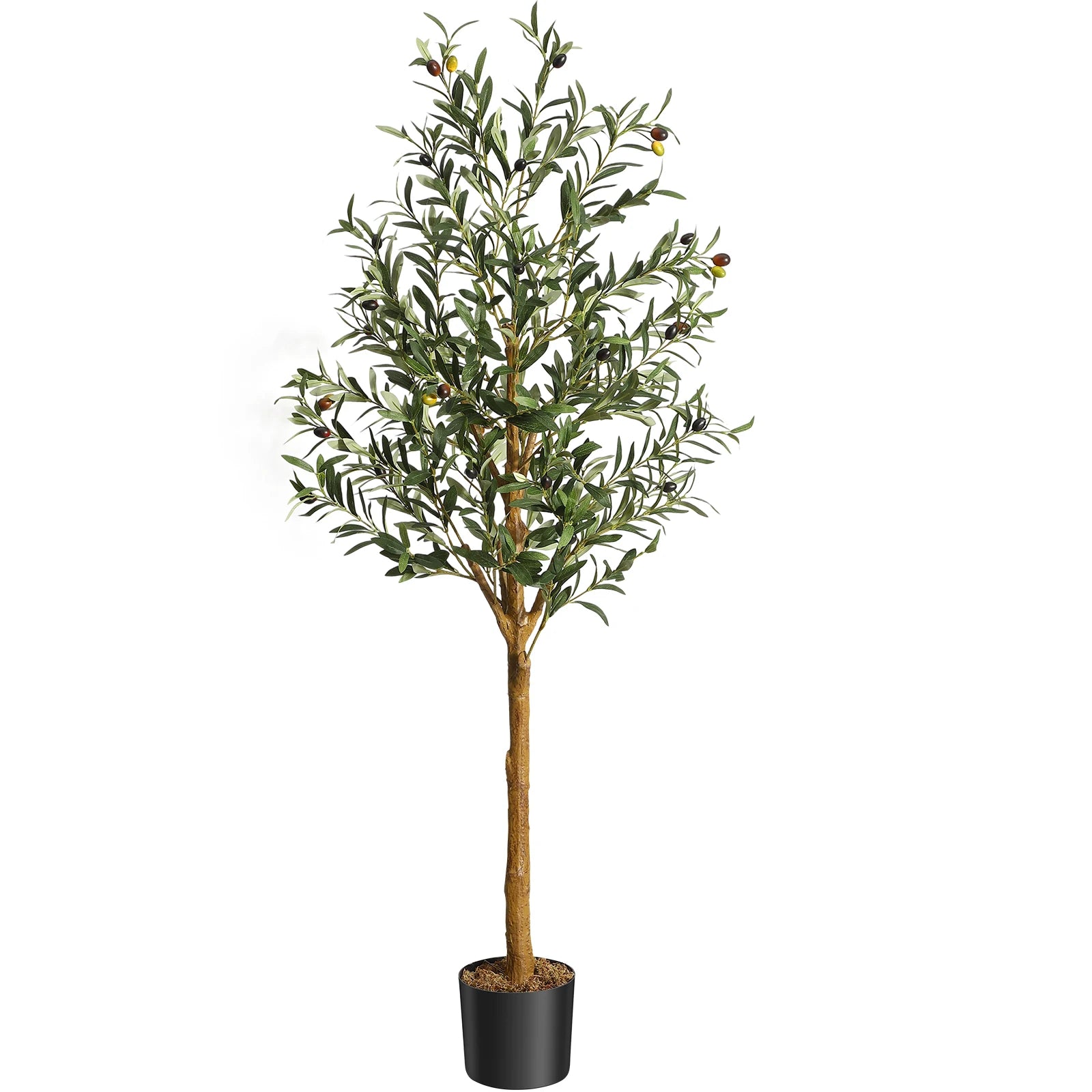 Artificial Olive Tree 🌿🫒 | 4–6FT (Single or 2-Pack + Basket Options)