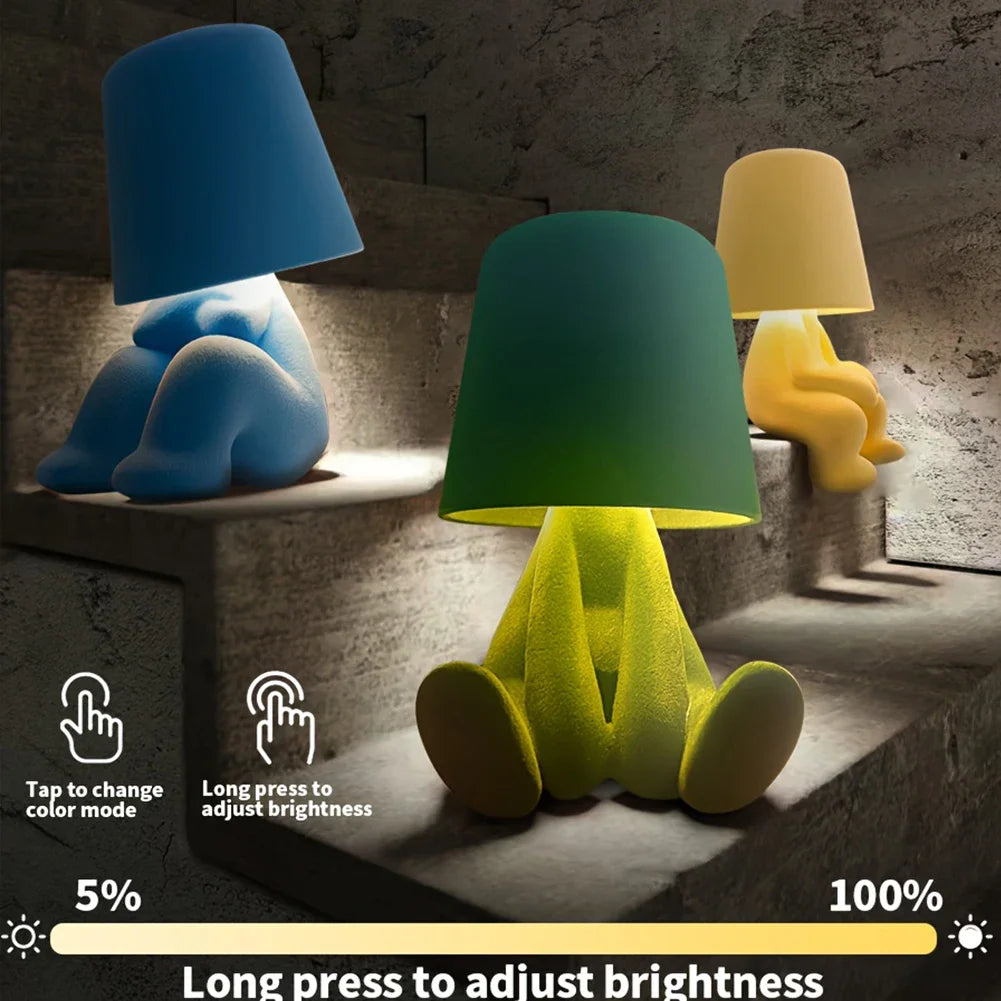 Mini Human Figure Lamps 💡🧍✨ | Colorful Designer Table Decor (6 Colors)