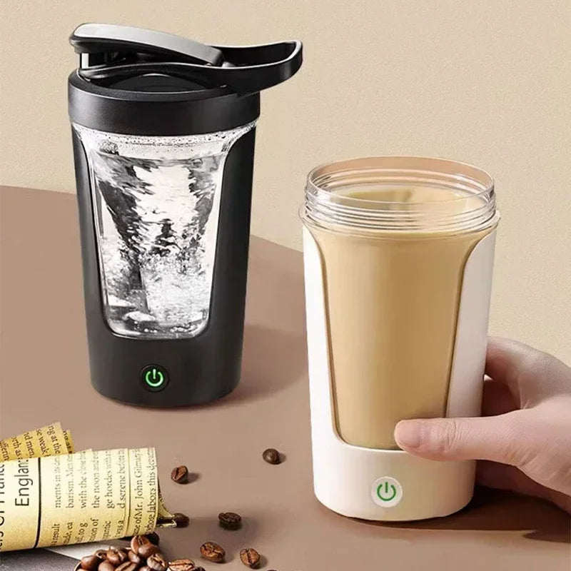 🥤⚡ Electric Automatic Protein Shaker – 450ml Portable Mixing Cup (Battery Powered)