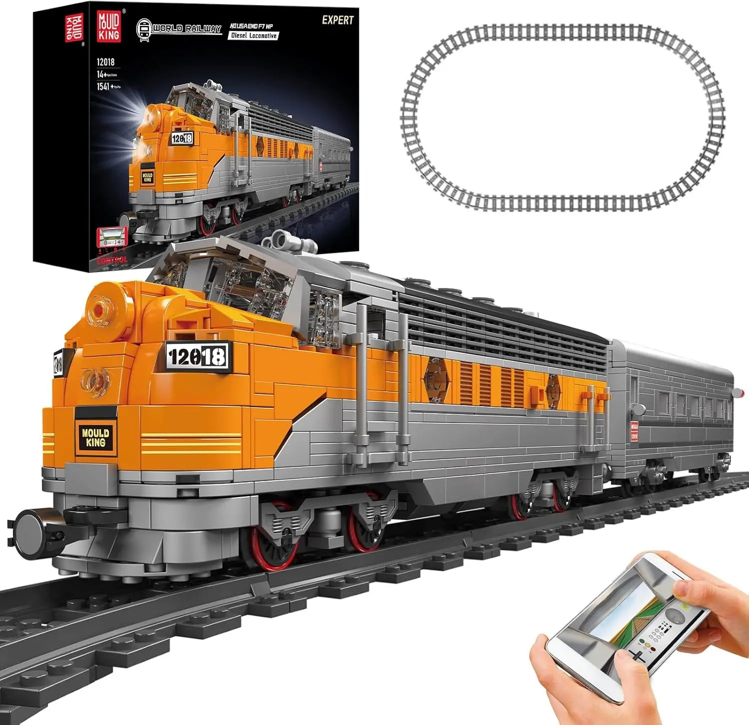 🚆✨ Electric Buildable Train Set – 1541 Pieces, LED Lights, Remote Control, Magnetic Cars