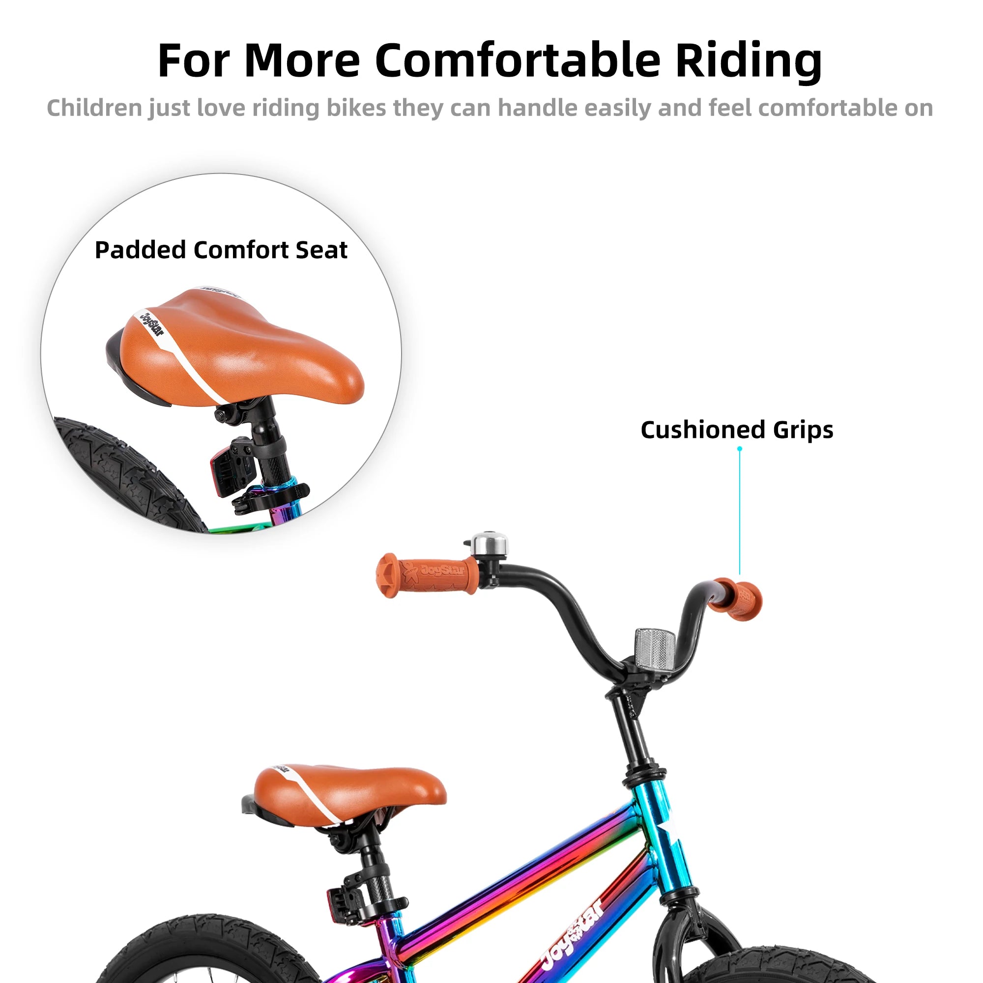 🚲✨ Kids Bike with Training Wheels – Bell + Front/Rear Lights (12”–20”) | On Sale