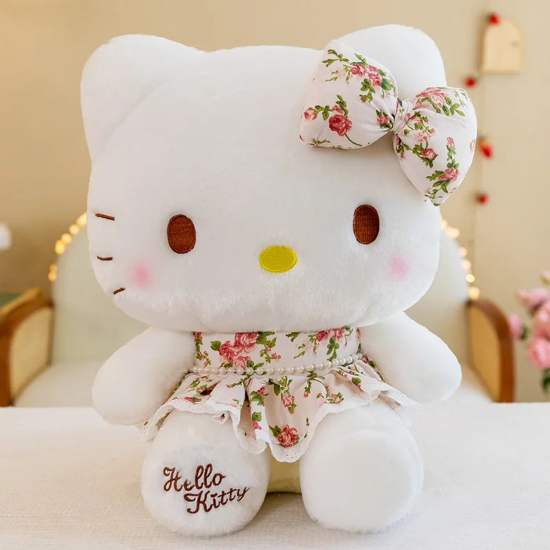 🎀🐱 Hello Kitty Plush Toy – 30 cm Cute & Soft Stuffed Doll (White)