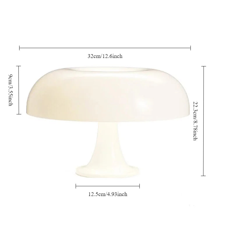 White Mushroom Table Lamp 🍄✨ | Modern Retro Bedroom Lighting