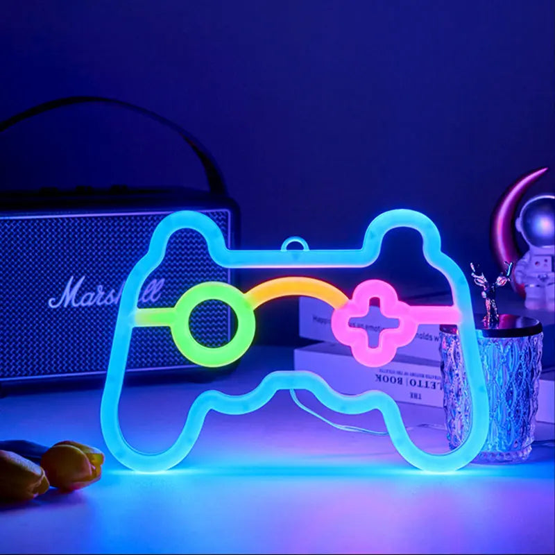 PlayStation Controller LED Neon Light 🎮🔴🔵 | Gamer Room Wall Decor