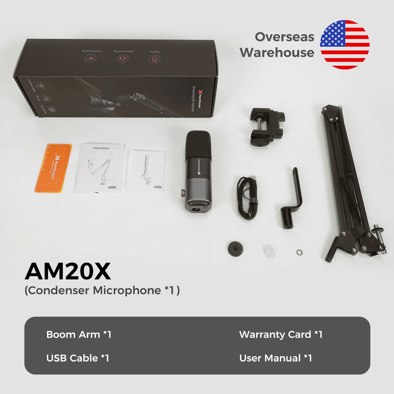 NearStream Pro USB/XLR Condenser Microphone 🎙️✨ | Boom Arm Mic for Streaming & Podcast