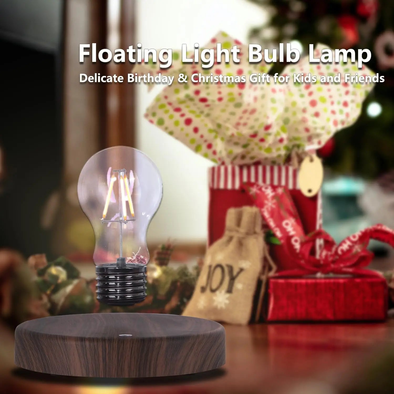 💡✨ Levitating Magnetic LED Bulb – Wireless Floating Desk & Night Light (360° Rotation)