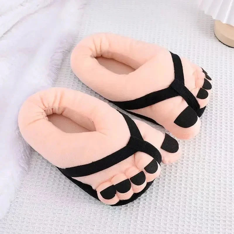 🩴😂 Giant Flip-Flop Feet Slippers – Funny Big Foot Indoor Slippers (Unisex Gift Idea)
