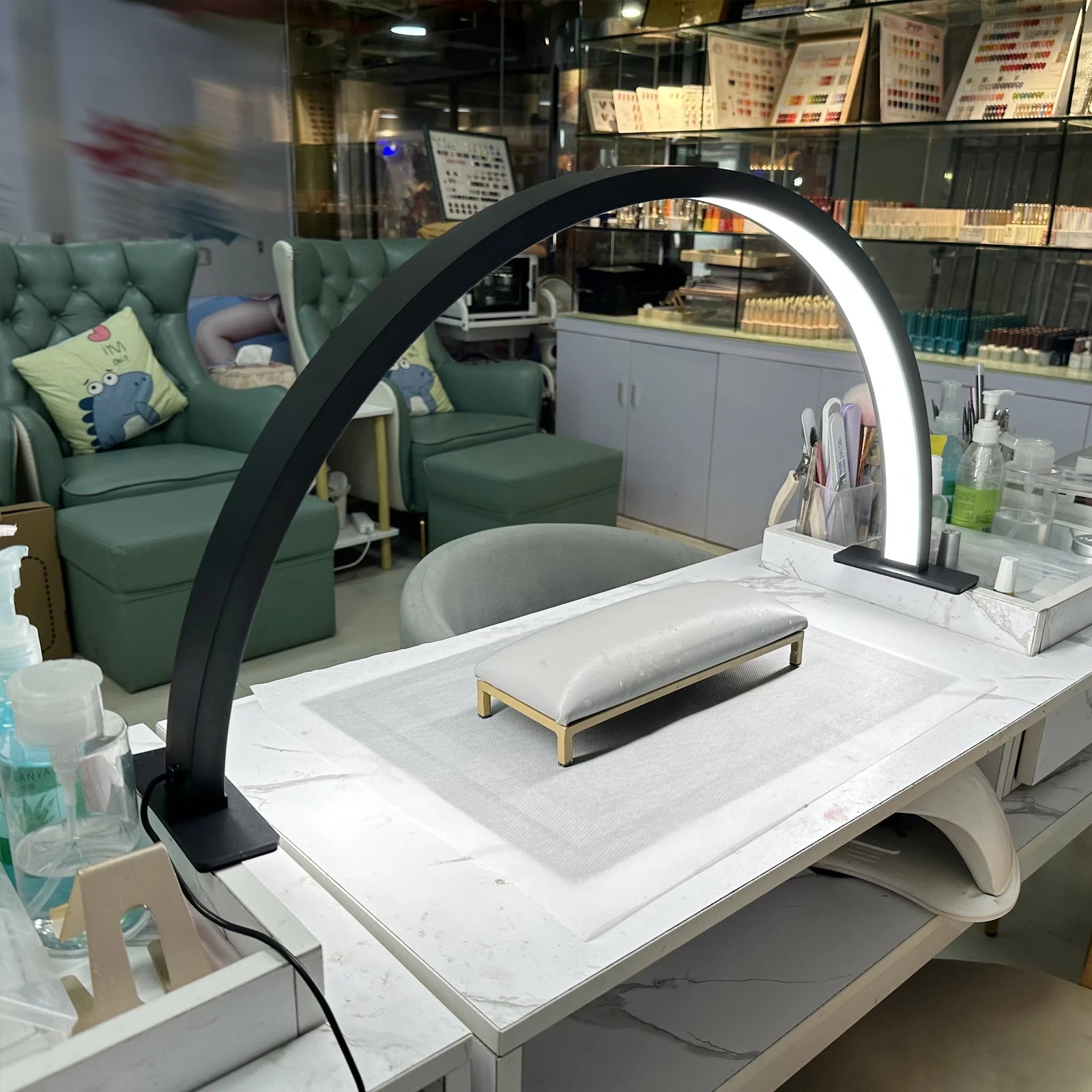 Half Moon LED Desk Lamp 🌙✨ | Adjustable Brightness & 3 Color Modes (29")