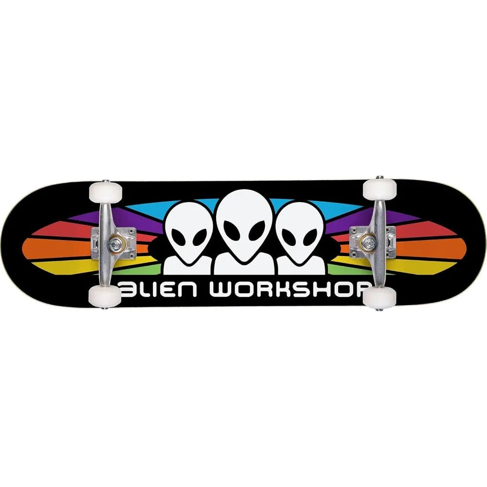 🛹✨ Complete Spectrum Black Skateboard 7.75” – Assembled & Ready to Ride