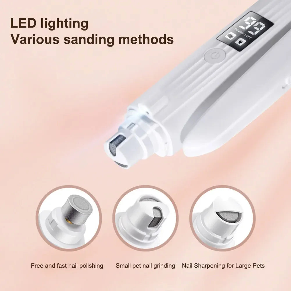 2-in-1 Electric Nail Grinder + Clipper 🐾✨ | Safe Pet Nail Trimmer (Dogs & Cats)