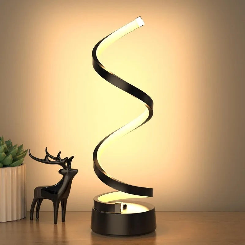 Spiral LED Desk Lamp 🌀✨ | 3-Color Table Light (Warm/Neutral/Cool)