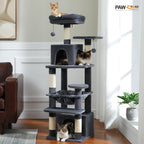 Large Cat Tree Tower 🐱🏡 | Scratching Posts + Hammock + Toys (136/164/184cm)