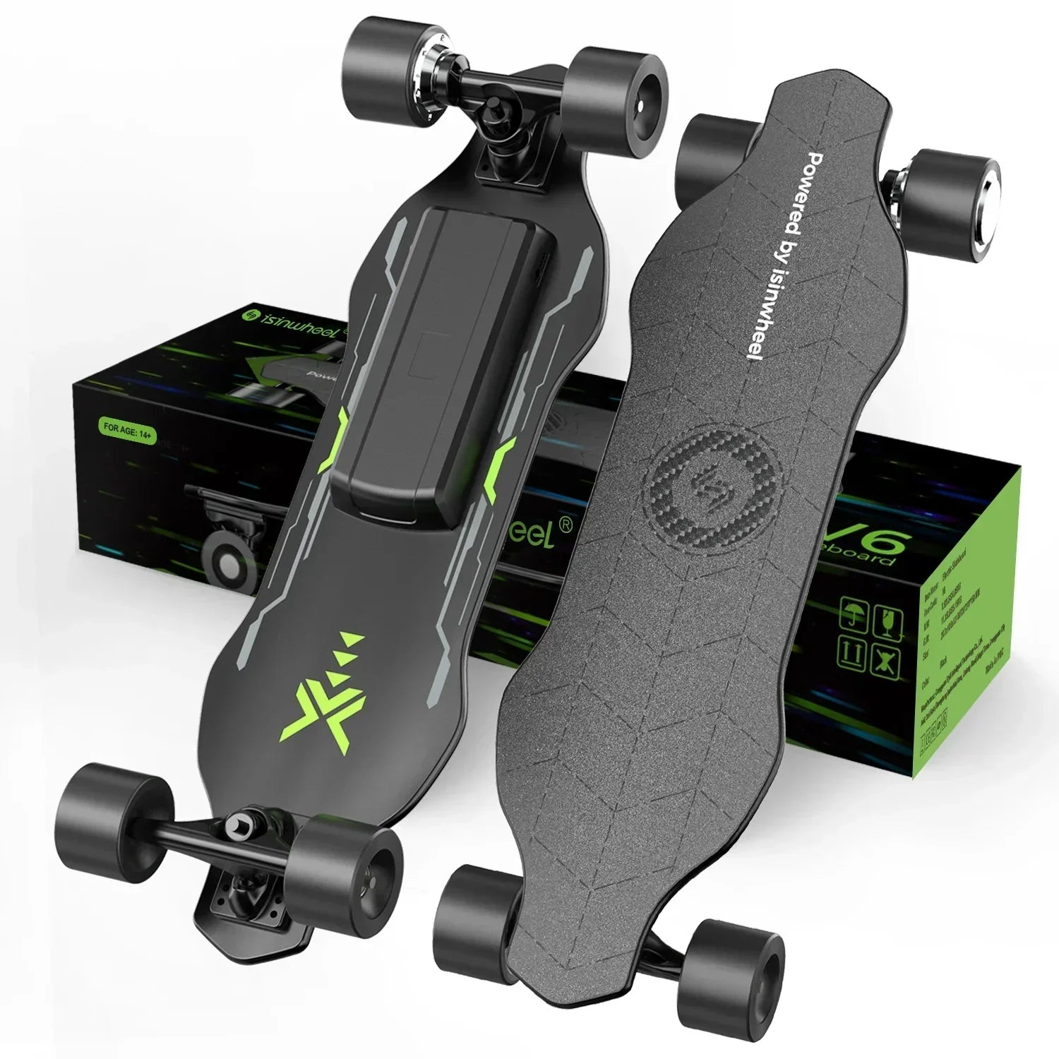 🛹⚡ V6 Adult Electric Skateboard – Remote Control, 12 MPH, 450W Peak Power, Up to 264 lbs