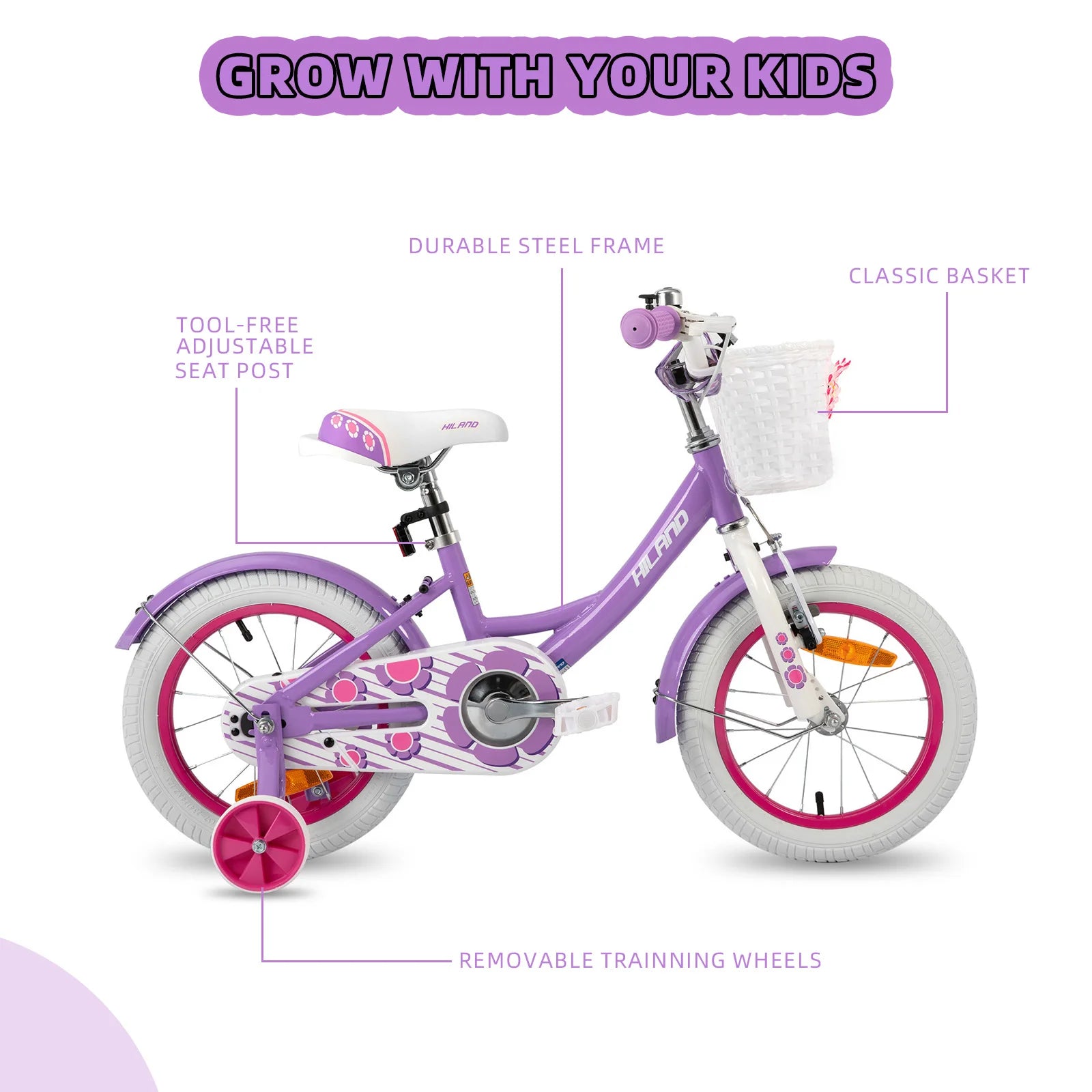 🚲💖 Girls Bike with Training Wheels – Cute & Easy Ride (12” / 14” / 16”) | On Sale