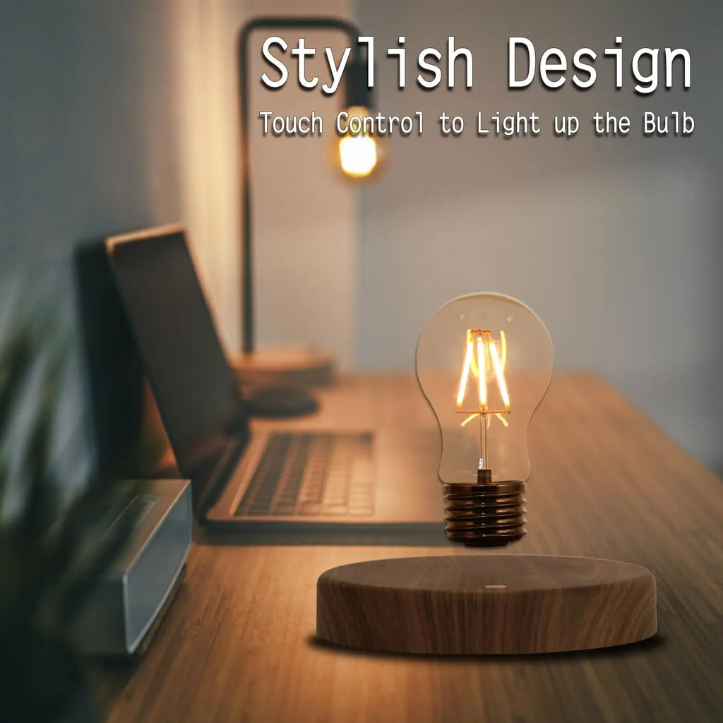 💡✨ Levitating Magnetic LED Bulb – Wireless Floating Desk & Night Light (360° Rotation)