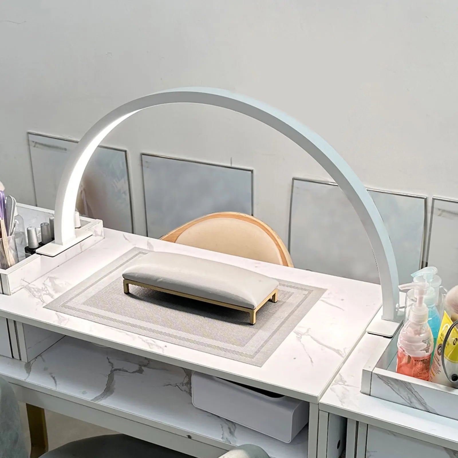 Half Moon LED Desk Lamp 🌙✨ | Adjustable Brightness & 3 Color Modes (29")