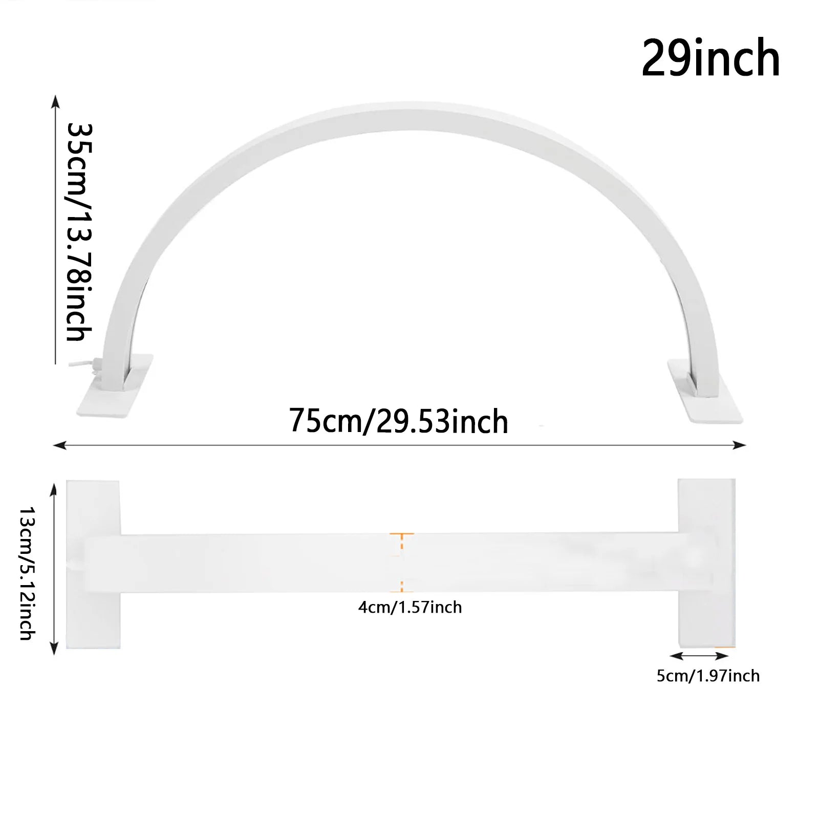 Half Moon LED Desk Lamp 🌙✨ | Adjustable Brightness & 3 Color Modes (29")