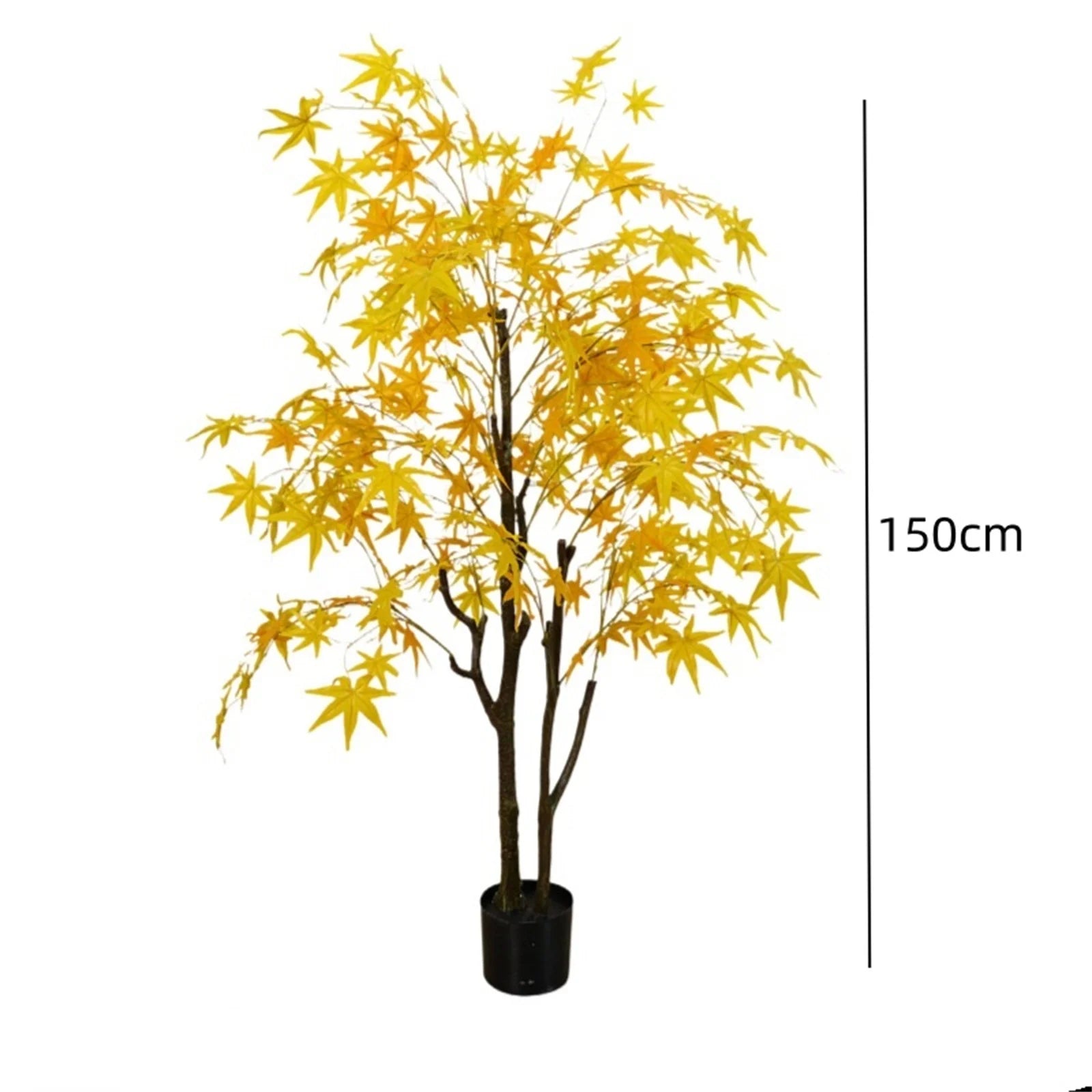 Artificial Yellow Maple Tree 🍁💛 | Faux Maple Leaves w/ Planter (120cm / 150cm)
